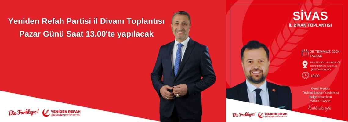 İl Divan Toplantısı 28 Temmuz 2024 Pazar günü yapılacak